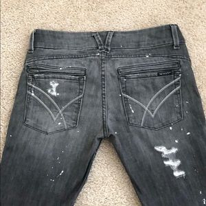 William Rast Savoy Skinny Distressed Grey Jeans